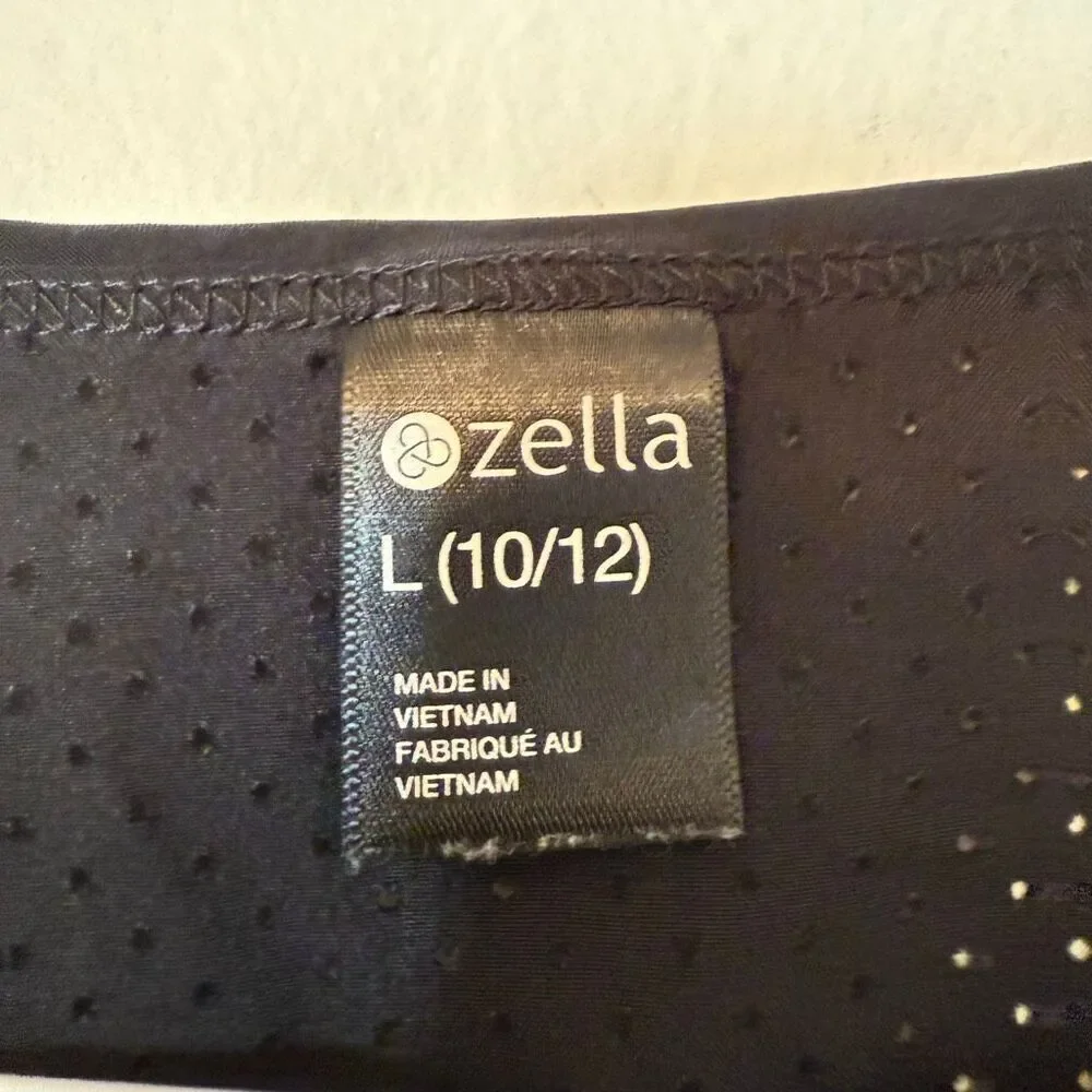 Girls Zella Reflective Stripe Crew Neck Short Sleeve Activewear Black Dress Larg